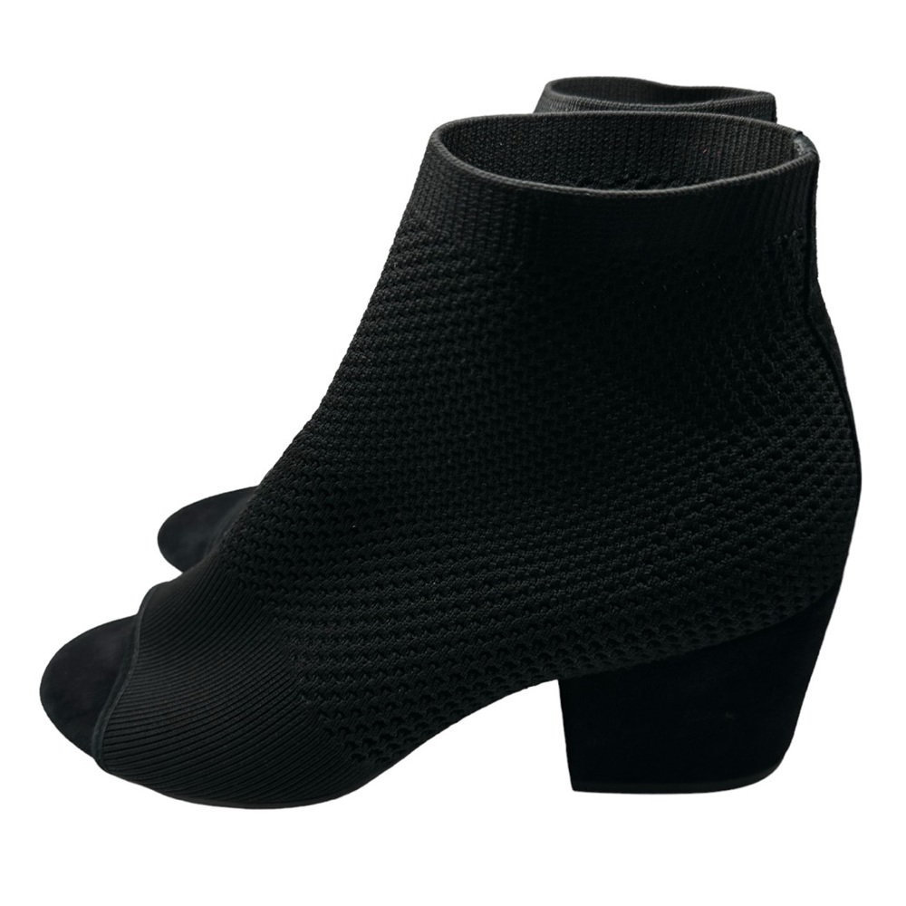Eileen Fisher sz8.5  Croft open toe Mesh Knit Black Sandal Shoes Summer Elegant